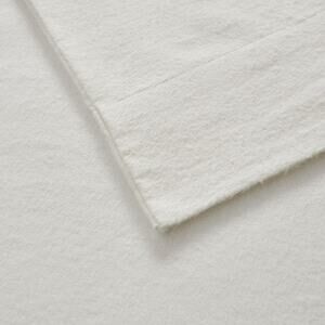Beautyrest Oversized Cotton Flannel Bedding Queen Ivory Sheet Set